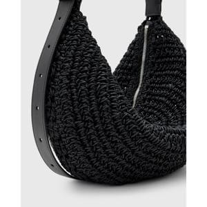 AllSaints Half Moon Waxed Cotton Shoulder Bag